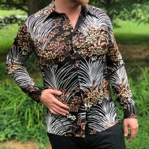 Vintage (1969) Floral Tallman Dress Shirt